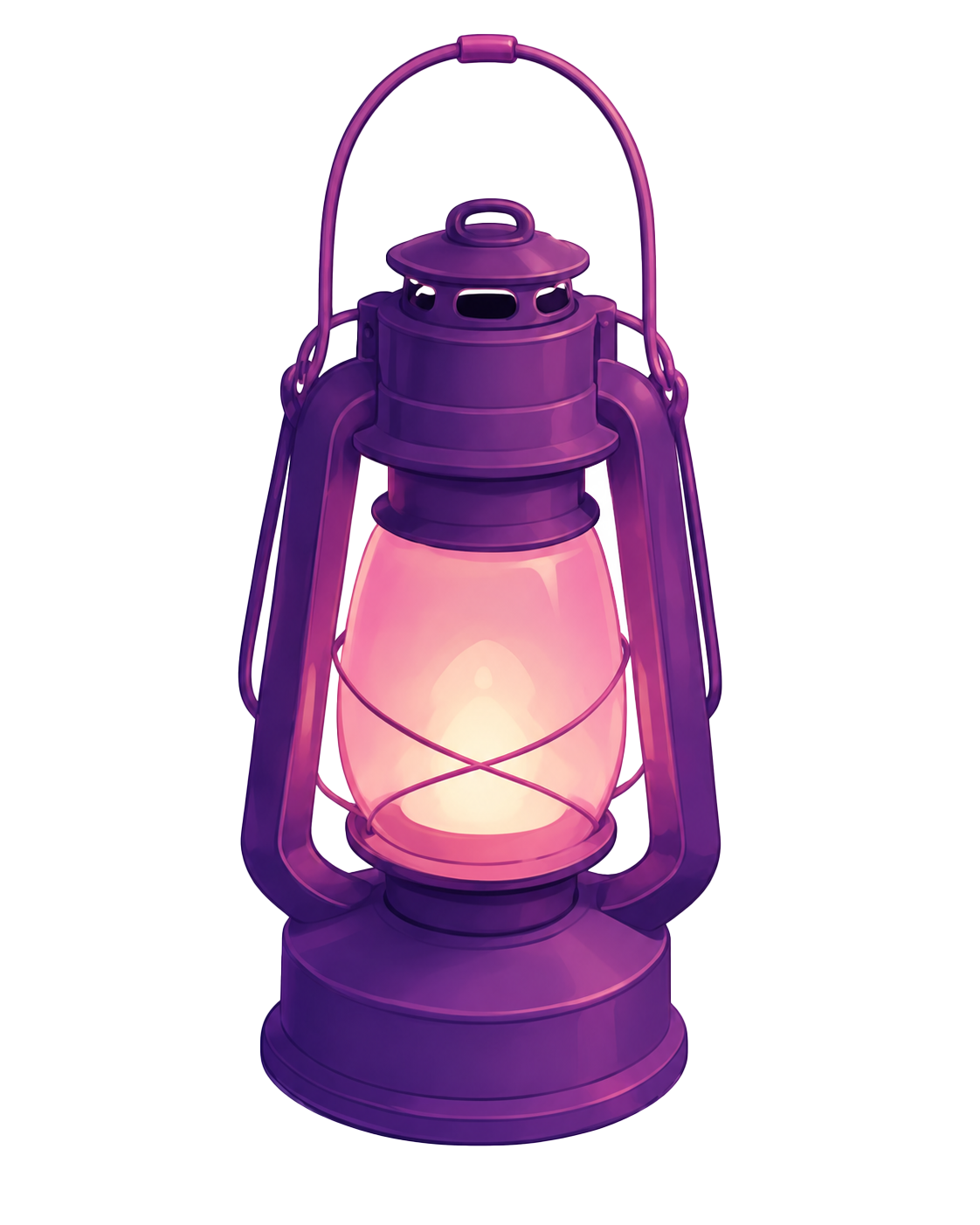 Glowing purple lantern